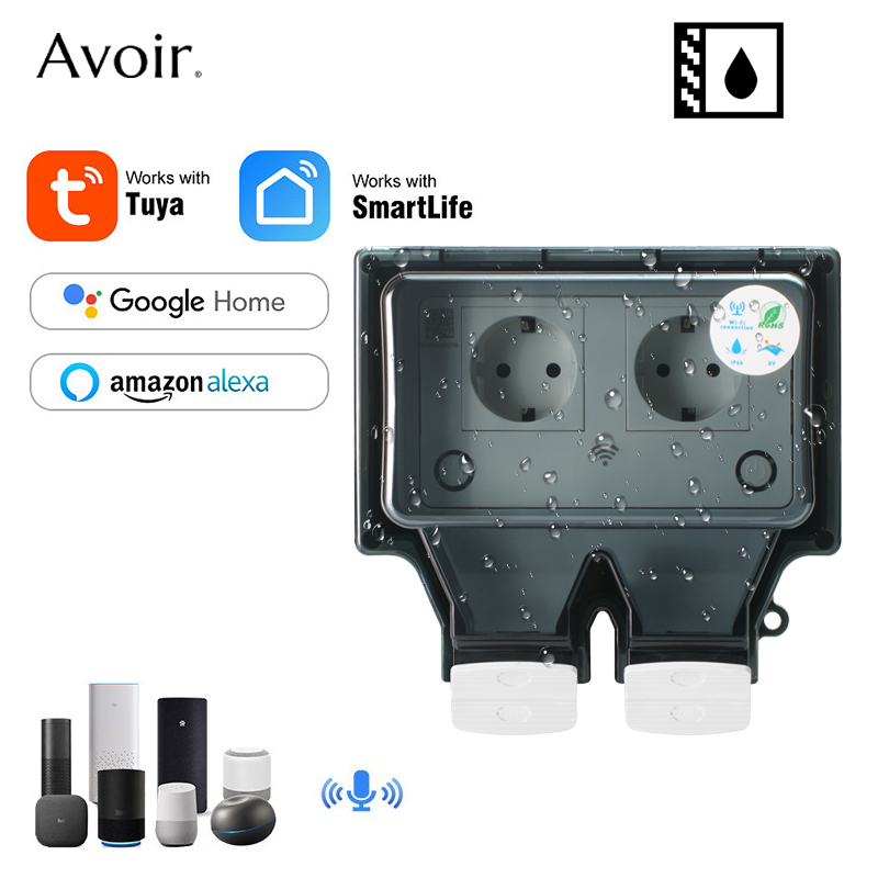 Outdoor Power Point Cover - Avoir Tuya الجدار مقابس كهربائية Ip66