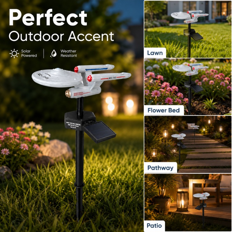 Outdoor Power Outlet Solar - مصباح حديقة شمسي على شكل سفينة