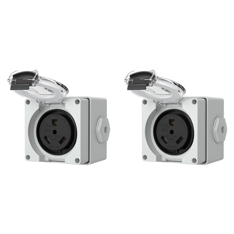 Outdoor Power Receptacle Box - 2X 30Amp صندوق منافذ الطاقة، 125