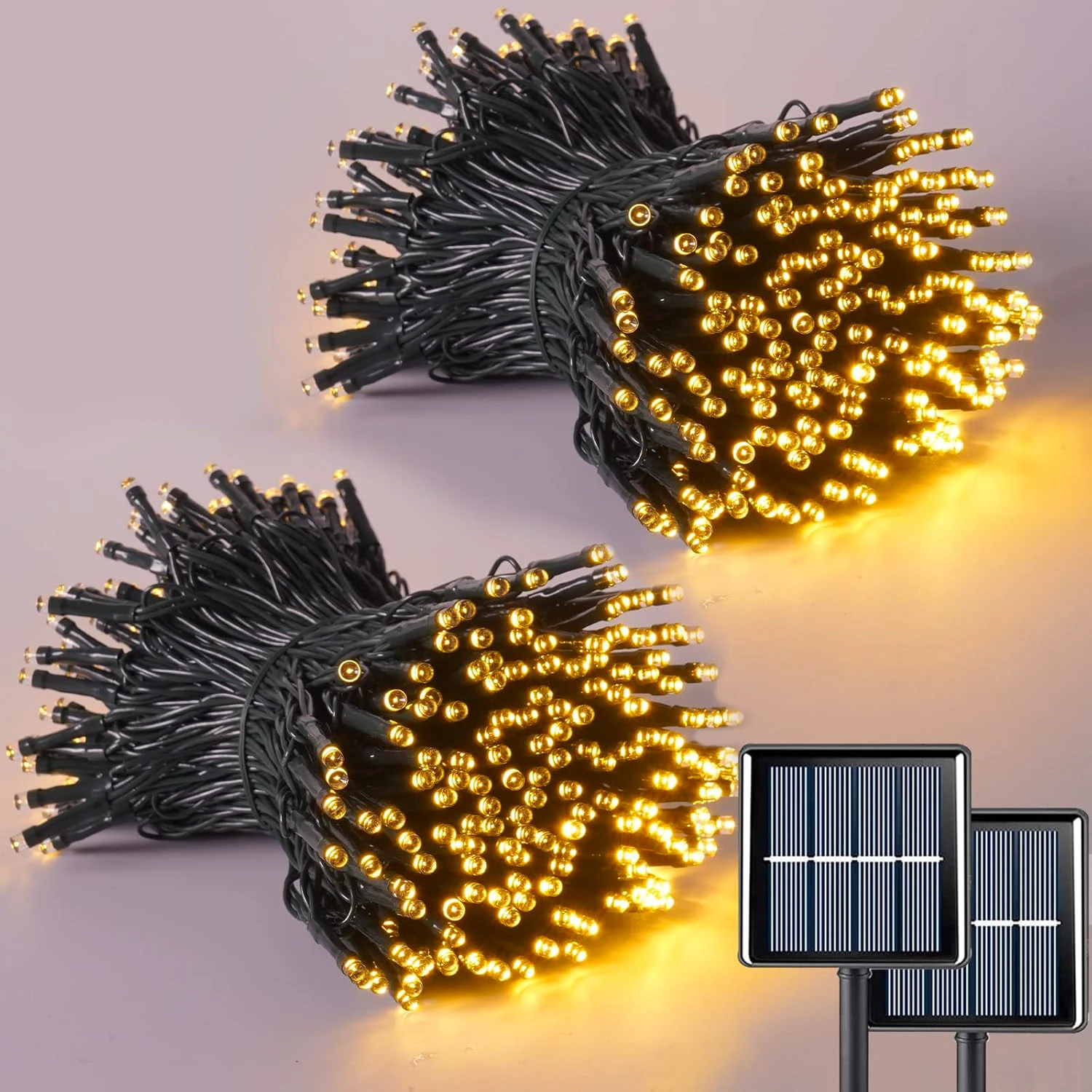 Outdoor Power Outlet Solar - LED سلسلة ضوء الشمس 8 وظائف