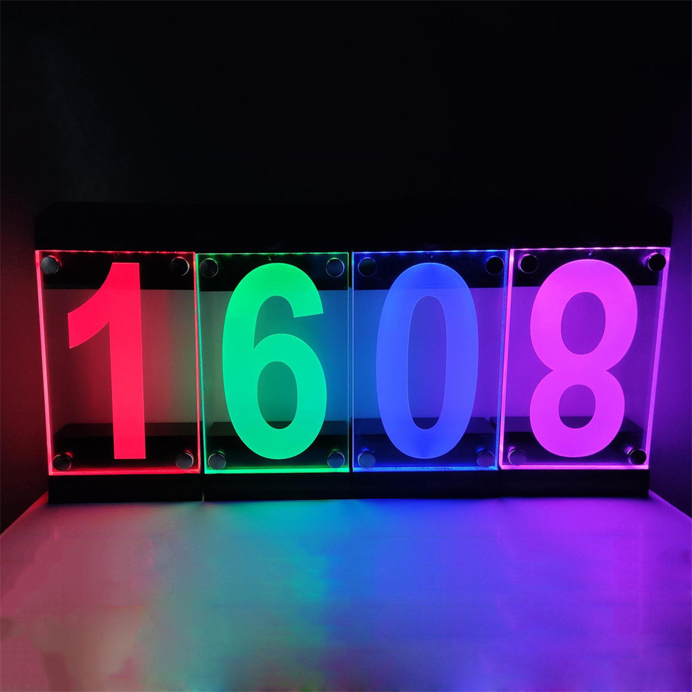Outdoor Power Number - تعمل بالطاقة الشمسية RGB لون رقم