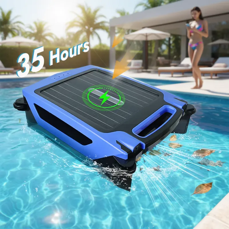 Outdoor Power Vacuum - روبوت تنظيف أوراق حمام السباحة يعمل