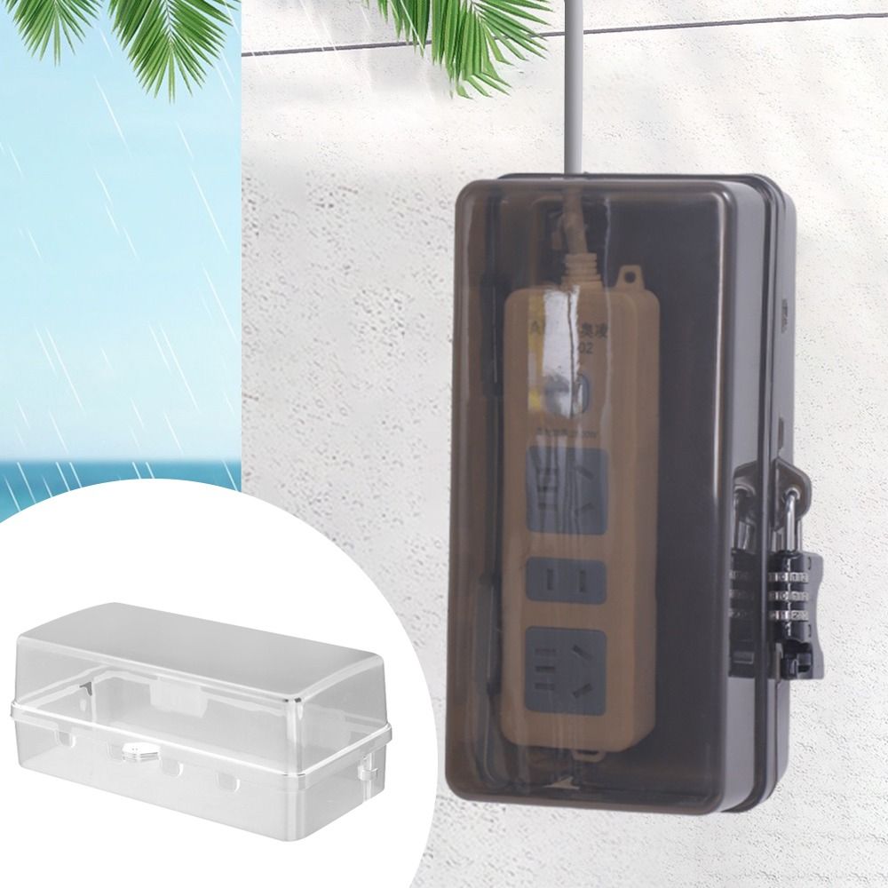 Outdoor Power Strip Weatherproof - صندوق بلاستيكي محمول مضاد للسرقة ومقاوم