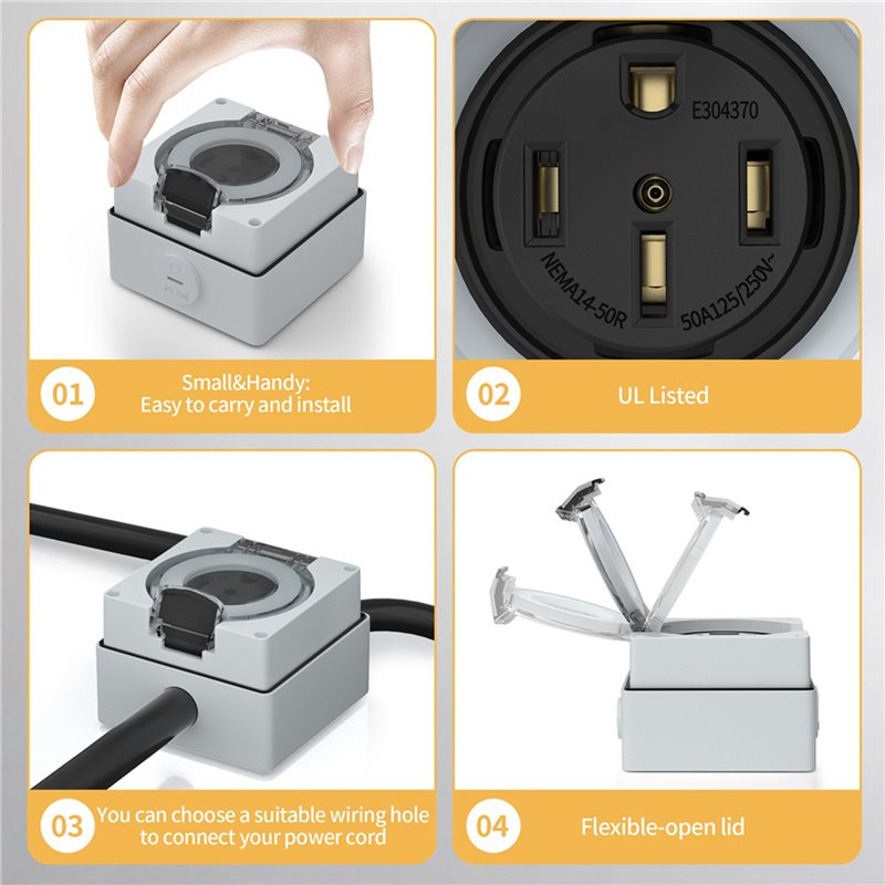 صندوق منافذ طاقة ABVC 6X 50 أم - مراجعة Outdoor Power Receptacle Box وسعره