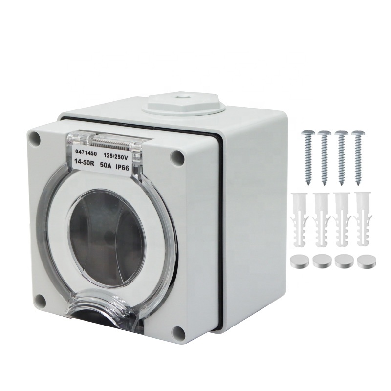 50 أمبير مولد RV صندوق مداخل ا - مراجعة Outdoor Power Receptacle Box وسعره