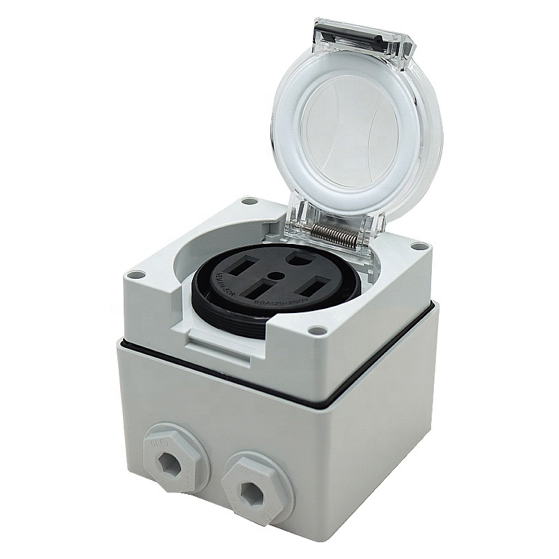 50 أمبير مولد RV صندوق مداخل ا - مراجعة Outdoor Power Receptacle Box وسعره