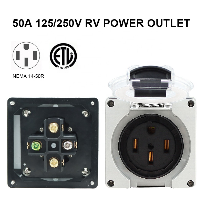 50 أمبير مولد RV صندوق مداخل ا - مراجعة Outdoor Power Receptacle Box وسعره