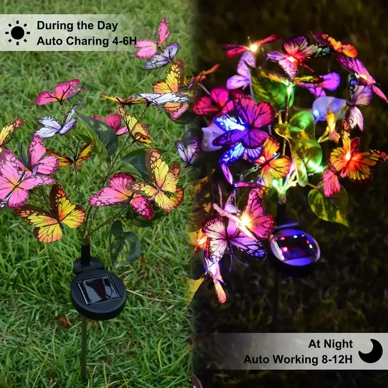 أضواء حديقة الفراشة LED بالطاق - مراجعة Outdoor Power Outlet Solar وسعره