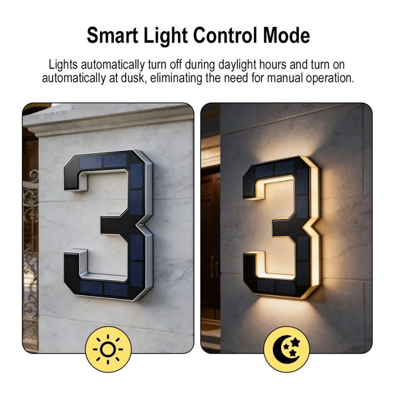 لافتة رقم المنزل تعمل بالطاقة  - مراجعة Outdoor Power Number وسعره