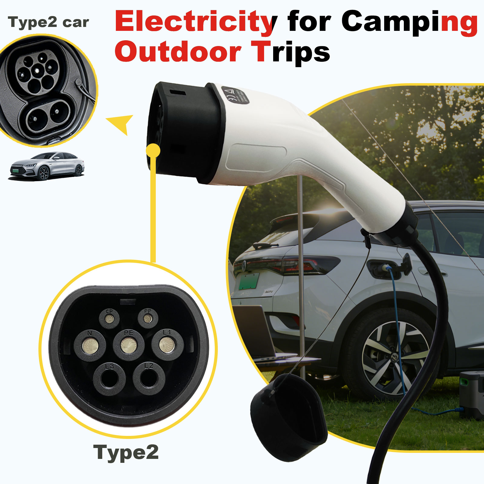 محول تفريغ طاقة من النوع 2 V2L - مراجعة Outdoor Power Adapter وسعره
