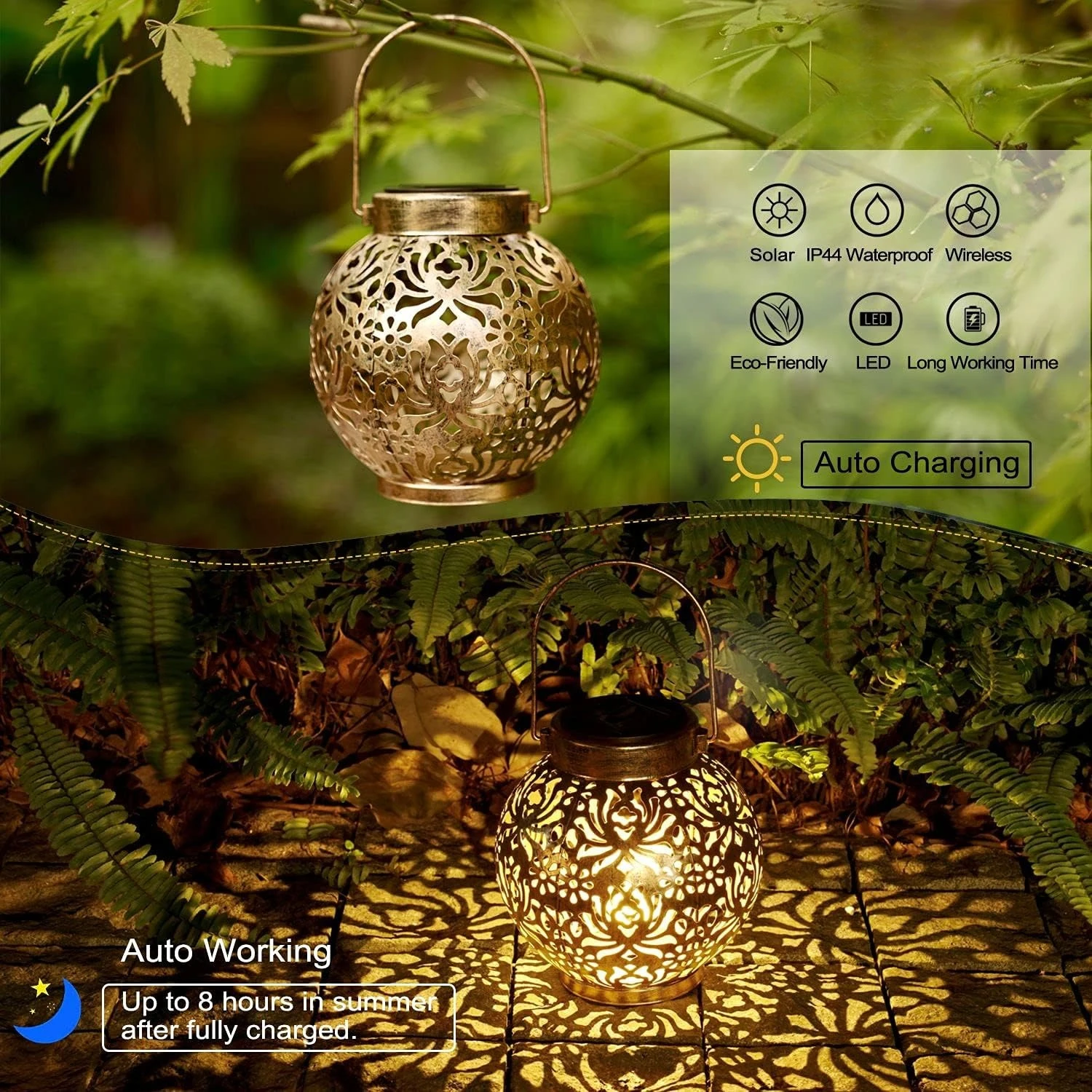 1-6 قطع من الفوانيس الشمسية ال - مراجعة Outdoor Power Outlet Solar وسعره