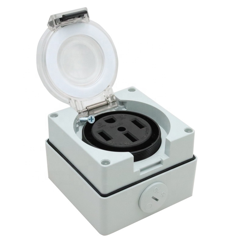 50 أمبير مولد RV صندوق مداخل ا - مراجعة Outdoor Power Receptacle Box وسعره