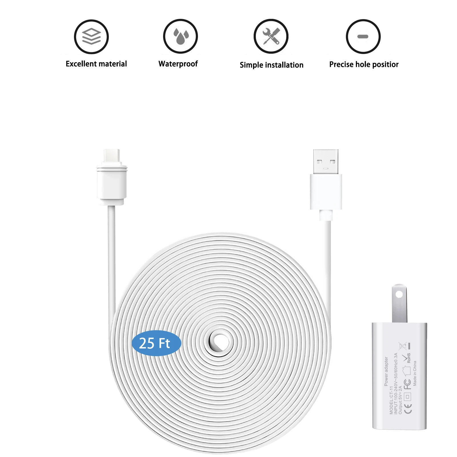 كابل شحن بطول 7.6 متر/25 قدم ل - مراجعة Outdoor Power Lead وسعره