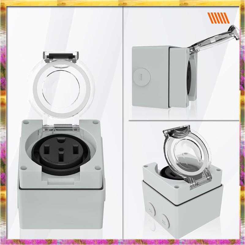 AA46 HOT-50Amp صندوق مخرج طاقة - مراجعة Outdoor Power Receptacle Box وسعره